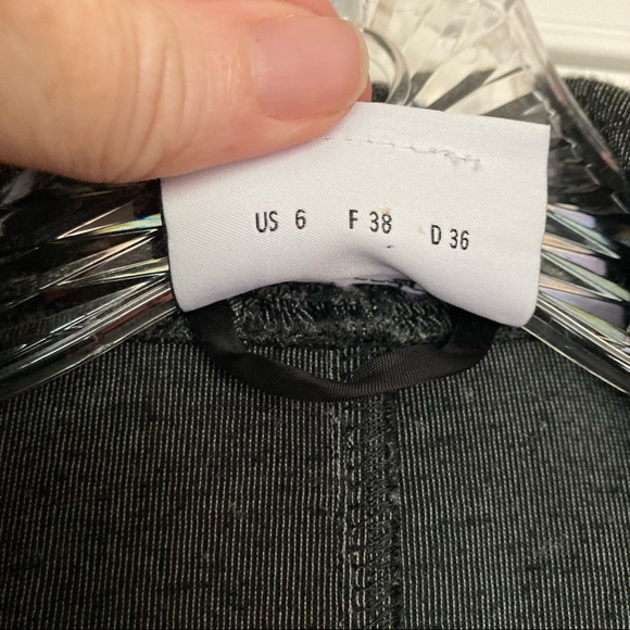 Akris Punto Charcoal Grey/Black side Zip Moto Blazer Jacket Sz 6 - Picture 9 of 9